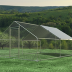 Large Metal Chicken Coop - Poultry Cage with Waterproof Cover