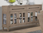 Power Raedy Buffet with Glass Cabinet Doors