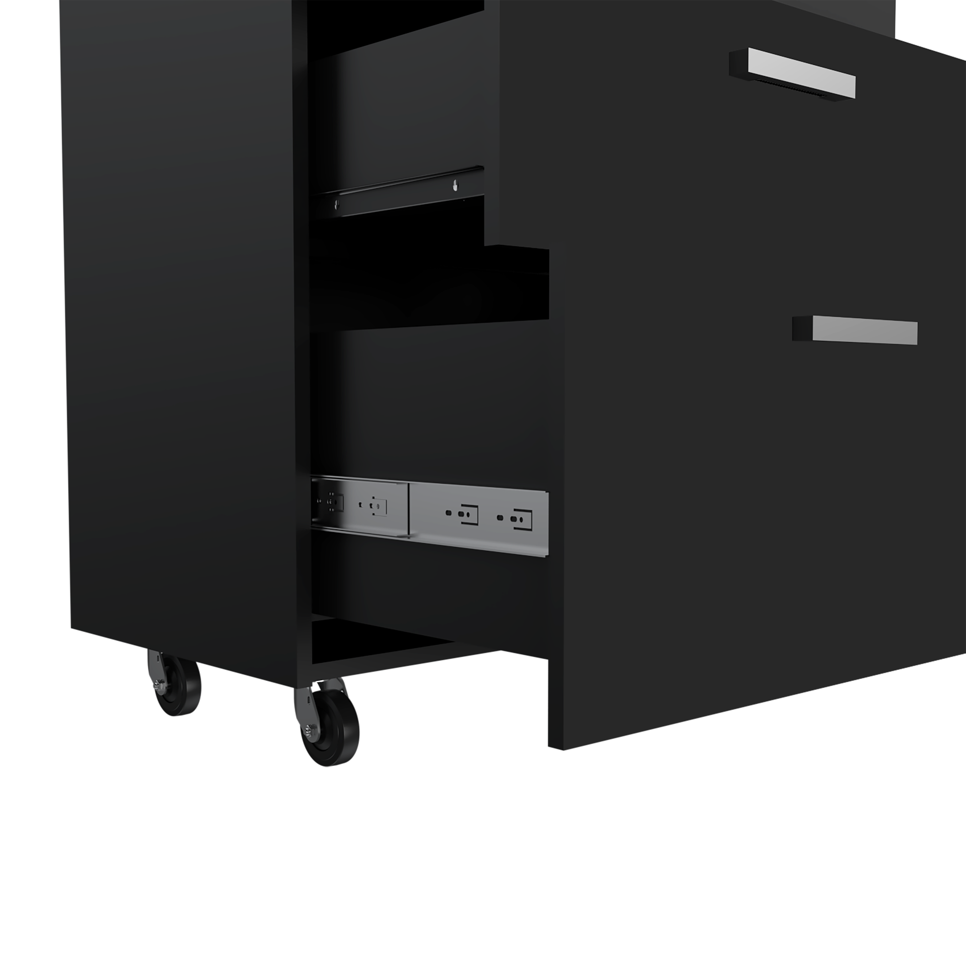 MultisStorage Cabinet 35" H, Three Drawers, Four Wheels