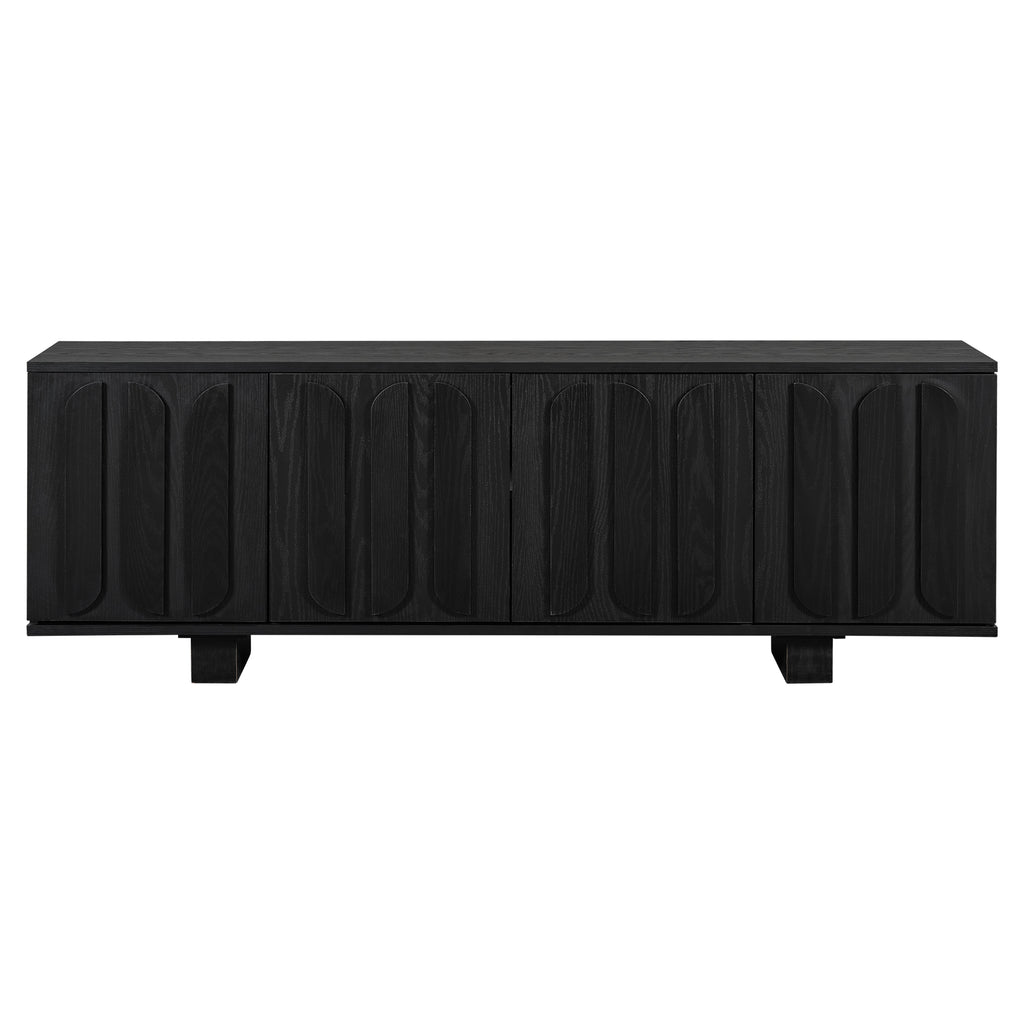 Vibe Haus 63'' Farmhouse TV Stand for TVs up to 75 Inches