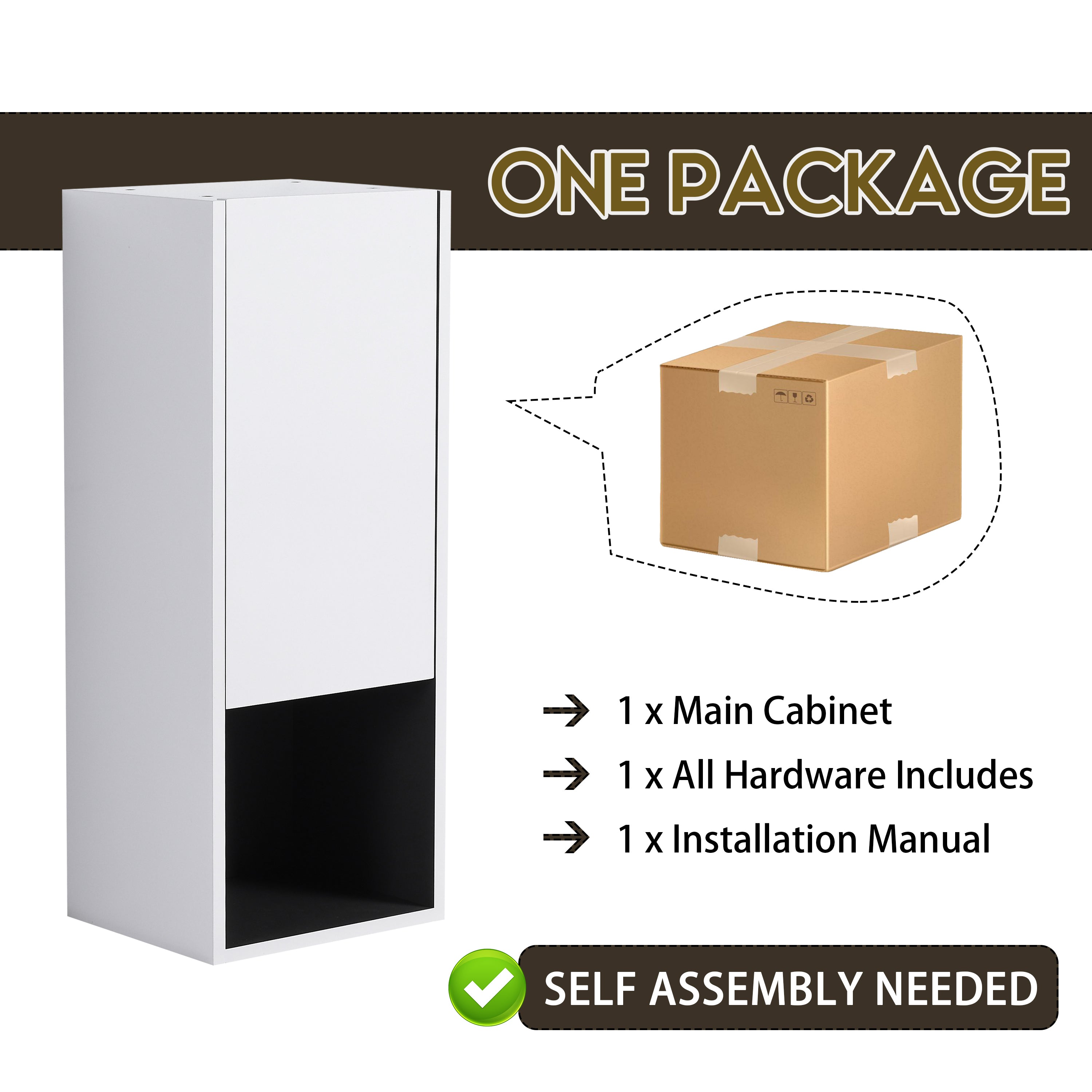 12" Bathroom Side Cabinet