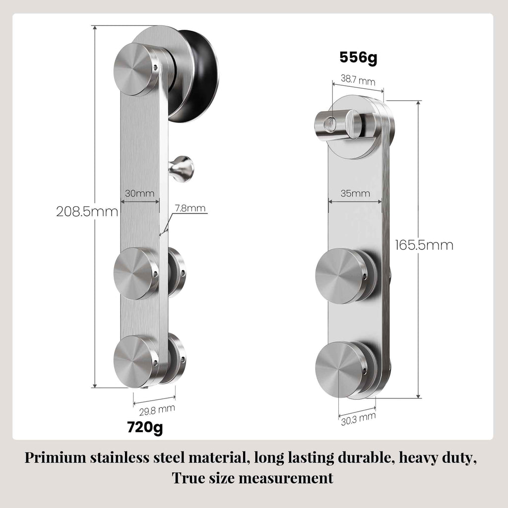 Frameless Single Sliding Shower Doors Without Soft-Close