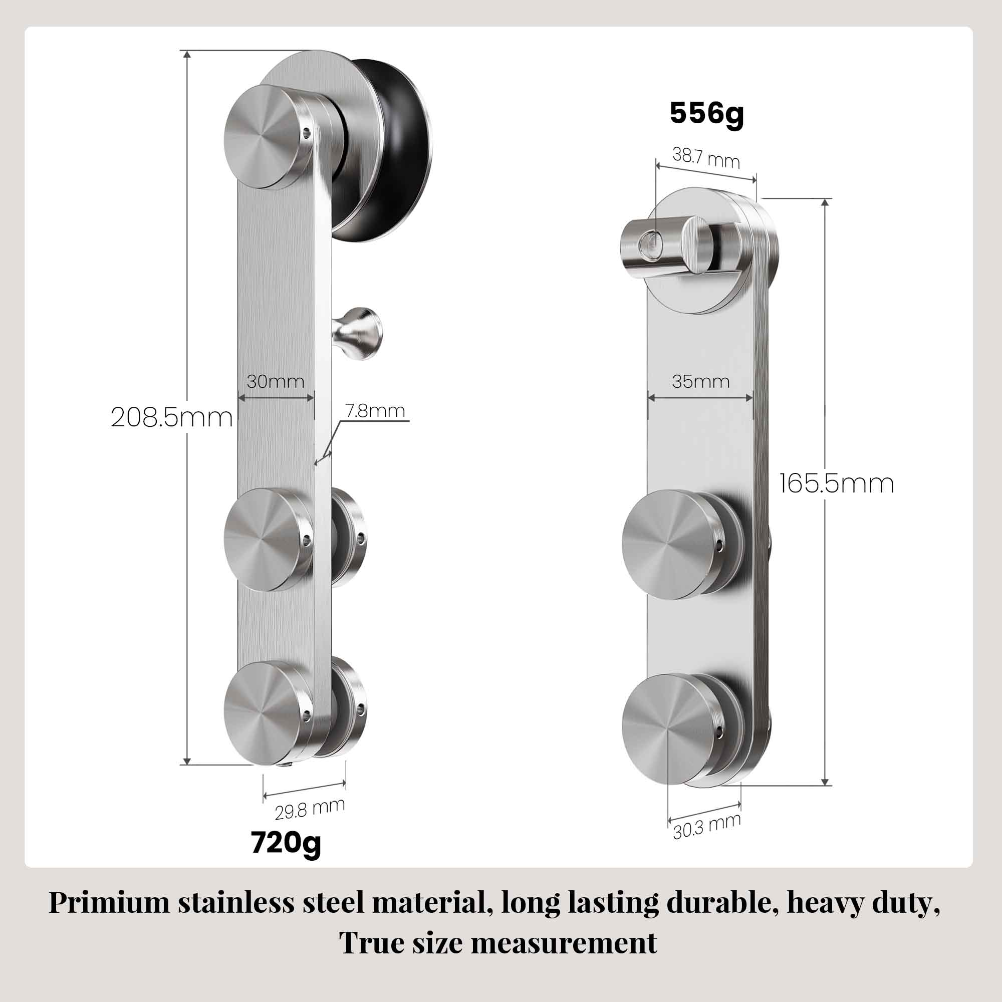 Frameless Single Sliding Shower Doors Without Soft-Close