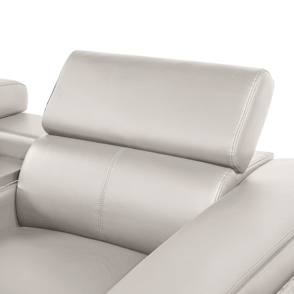 Nova Modern Style Sectional with Console and Bluetooth Speaker