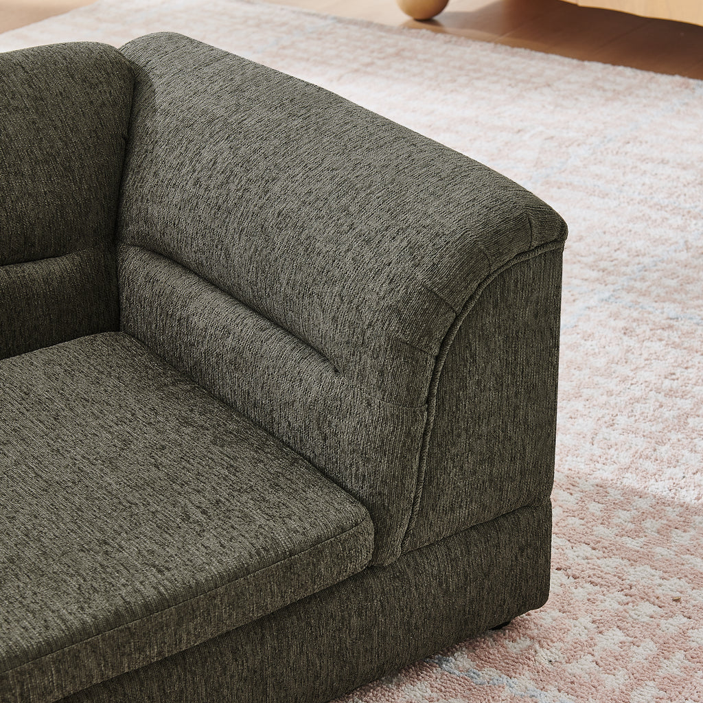 Oversized Pet Sofa, Curved Armrest Rectangular Dog Sofa