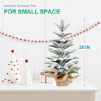 50CM Flocked Tabletop Christmas Tree