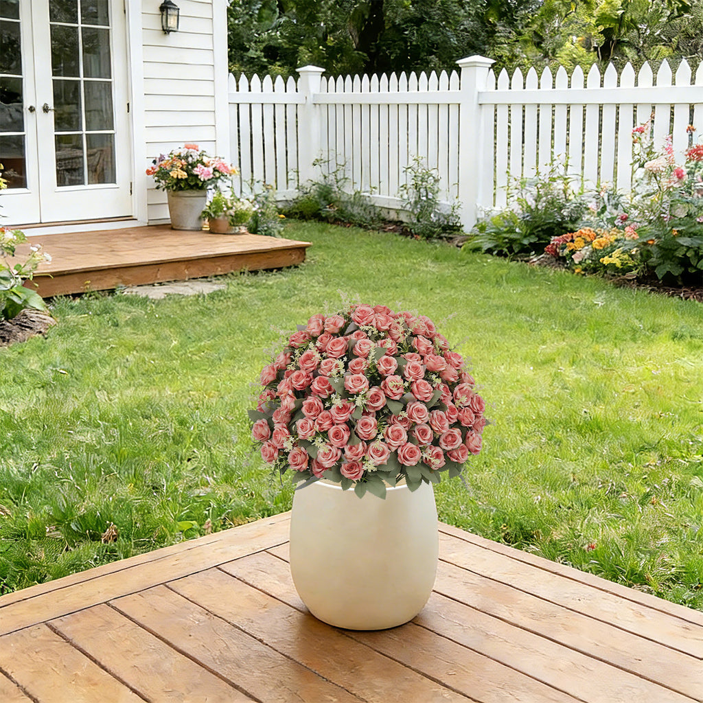 24-Inch Artificial Rose Decoration in Pink