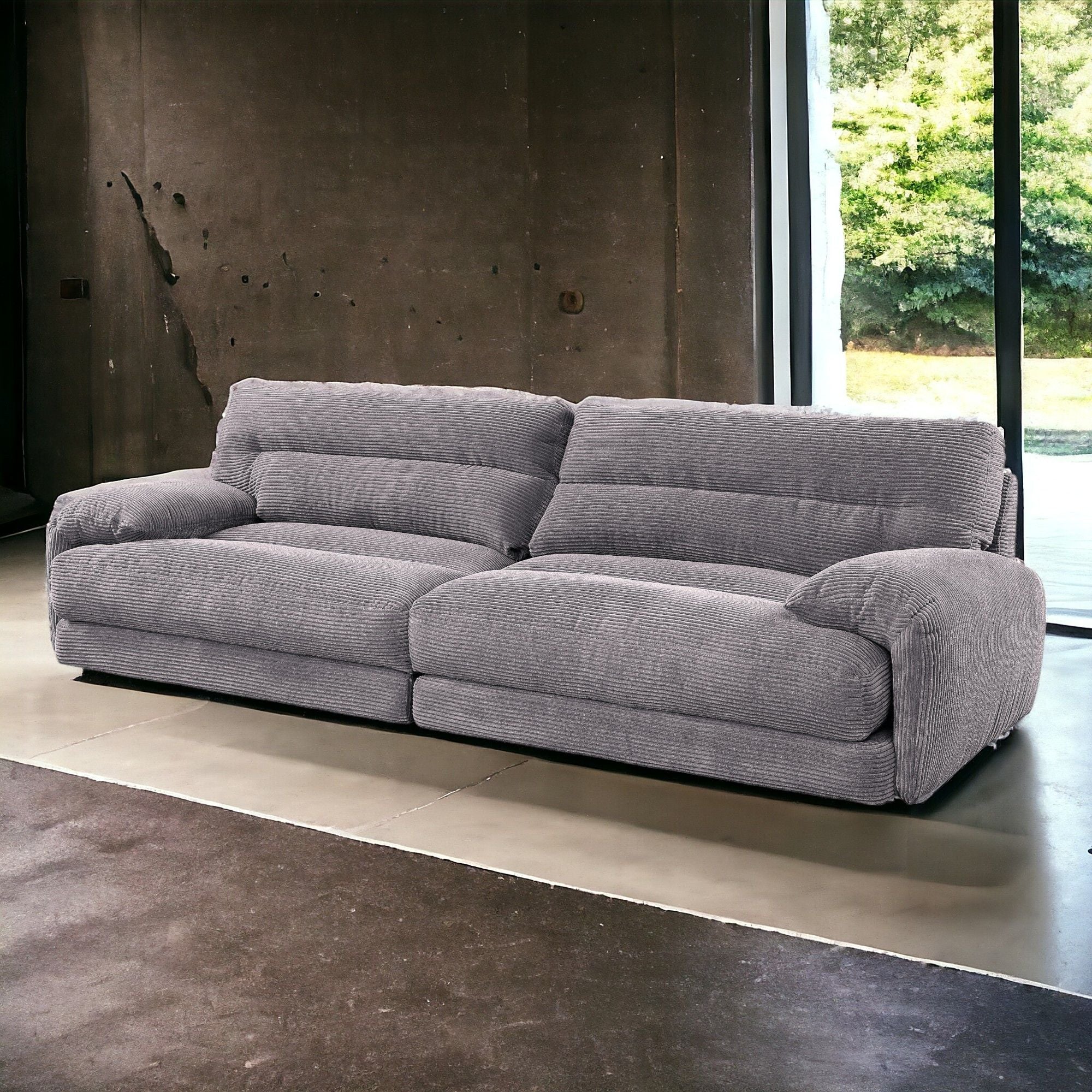 Cadenza - Corduroy Sofa - Gray