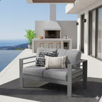50" All-Weather Aluminum Patio Loveseat