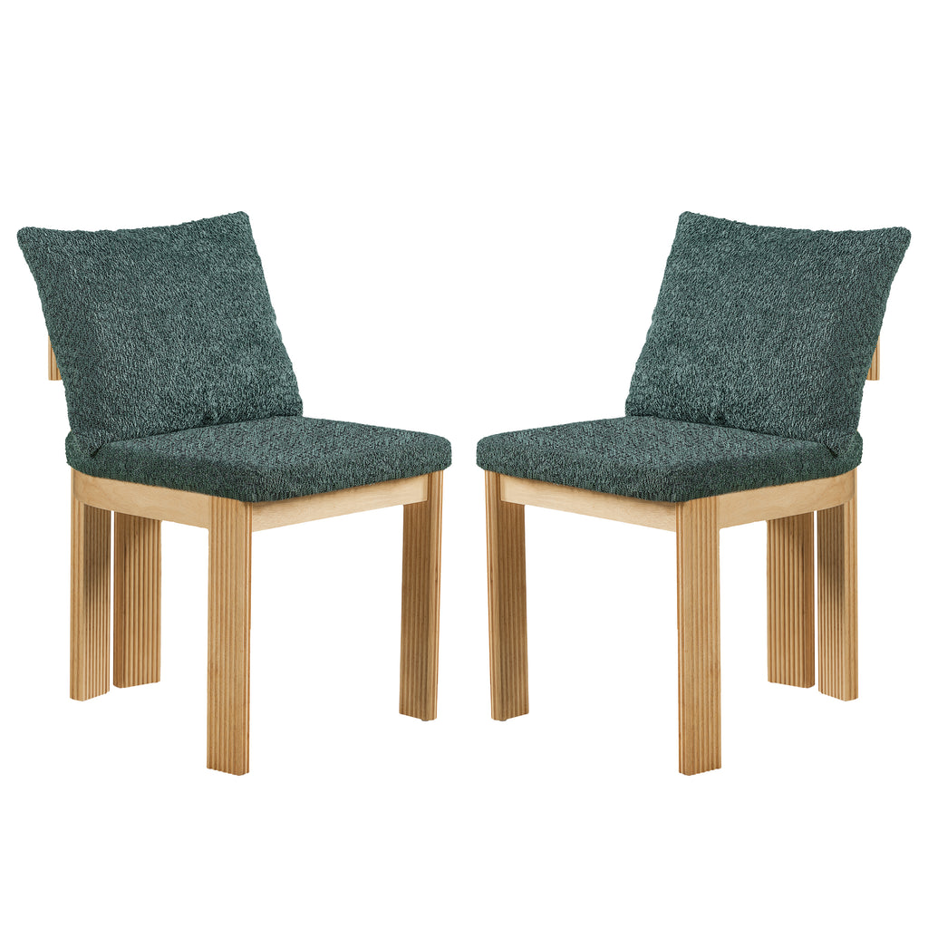 Indoor Boucle Dining Chair Set of 2