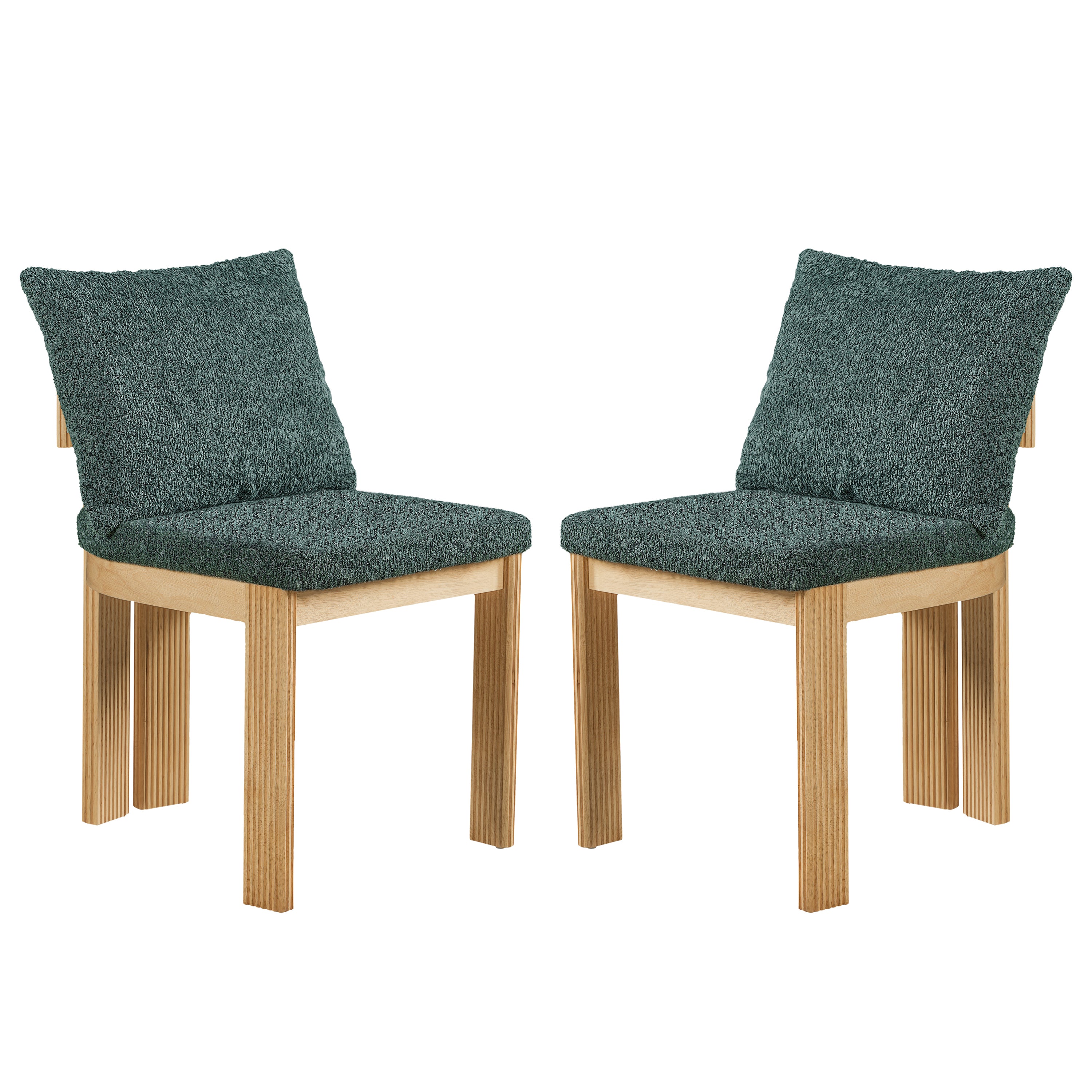 Indoor Boucle Dining Chair Set of 2