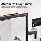 44"-48"W*72" H Semi-Frameless Double Sliding Shower Door