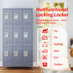 9 Door 72"H Metal Lockers With Lock