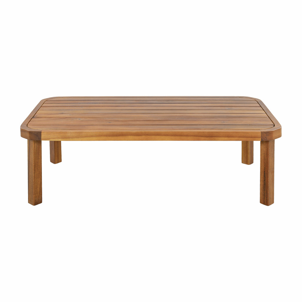 4 Piece Acacia Wood Patio Furniture Set