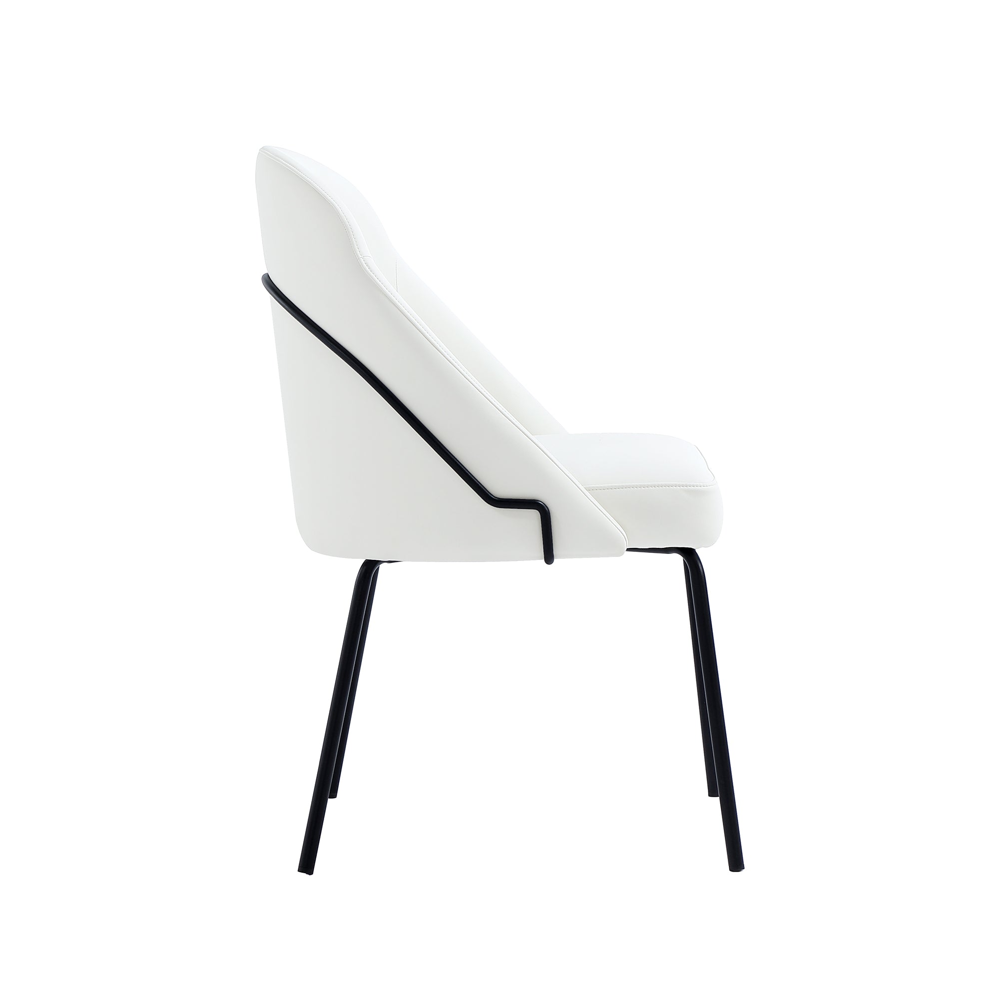 Gracie Metal Vegan Leather Dining Chair