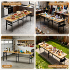 96" Adjustable Workbench with Side Pegboard