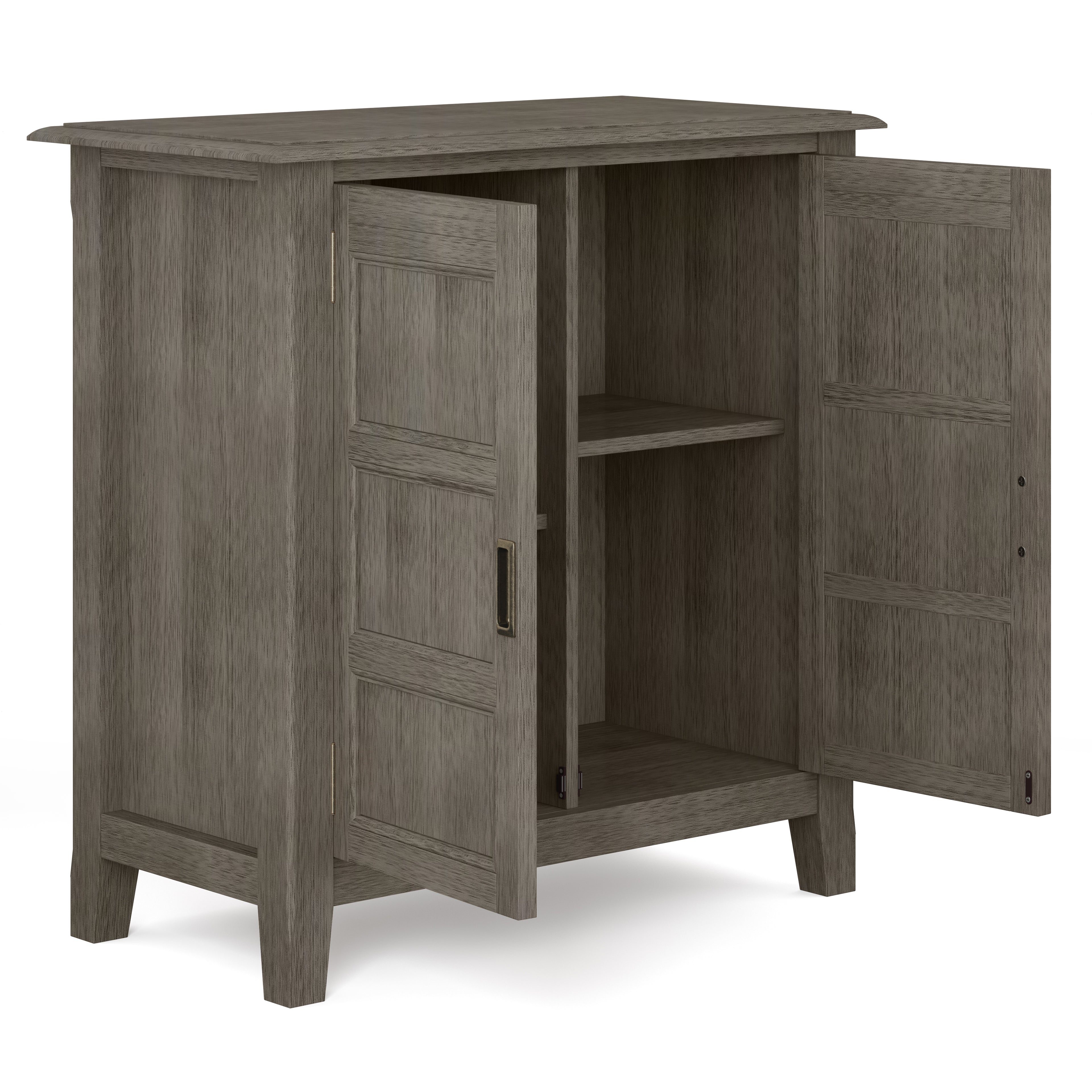 Burlington 30 Inch Wide Solid Wood Low Storage Cabinet in Farmhouse