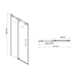 Shower Door 48" W x 76" H Single Sliding Bypass Shower Enclosure