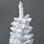 HOMCOM 5' Snow Flocked Artificial Pencil Christmas Tree