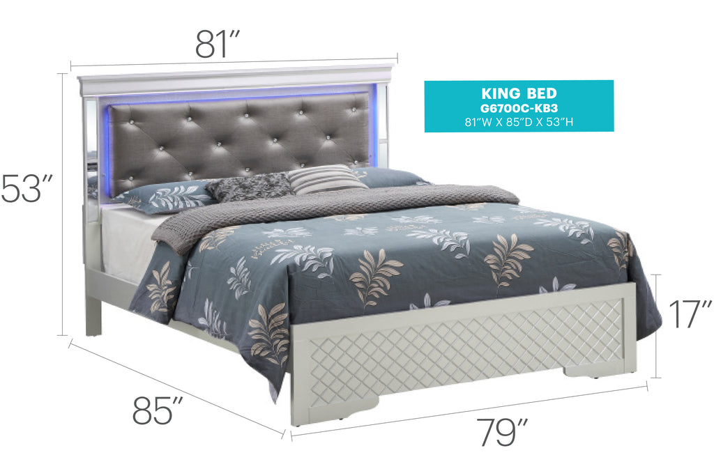 Elegant Transitional King Bed