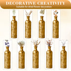 3 Pack Gold Metal Vases