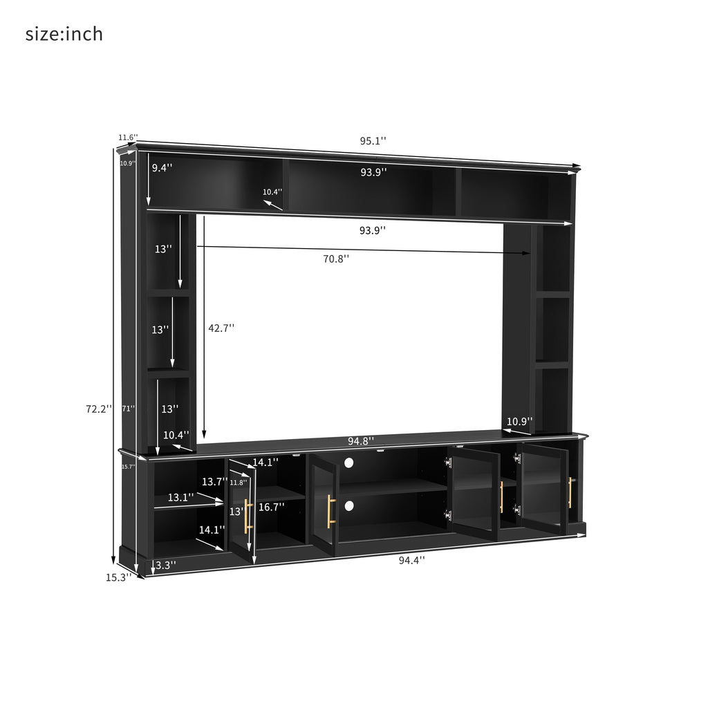Entertainment Center Wall Unit for TVs Up to 80"