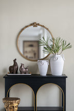 30x31" Round Wall Mirror With Luxurious Rococo Design