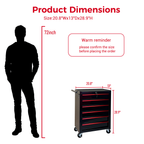 Rolling Metal Tool Chest with 6 Drawers