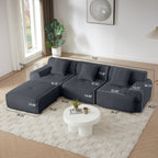 113" Modern L-Shaped Modular Sectional Sofa for Living Room