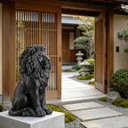 Elegant Sitting Lion Statue