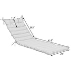 Outdoor Lounge Chair Cushion Replacement Set - Khaki