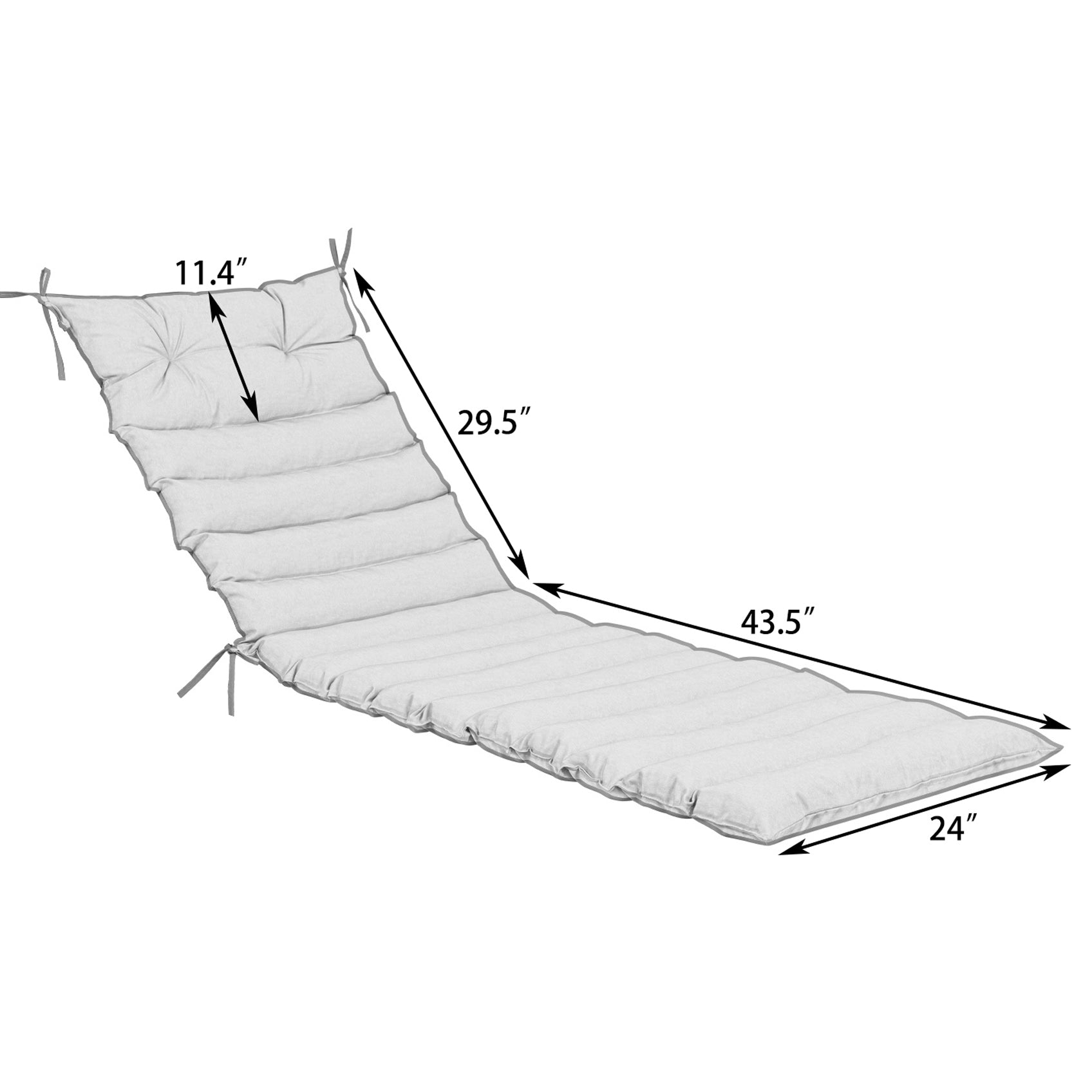 Outdoor Lounge Chair Cushion Replacement Set - Khaki