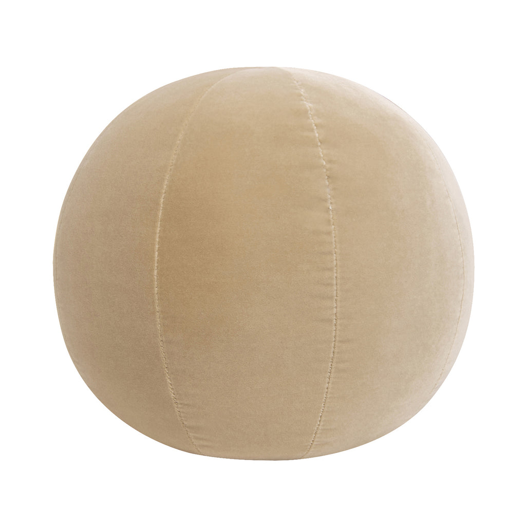 Luna 12" Round Sphere Accent Ball Throw Pillow, Fawn