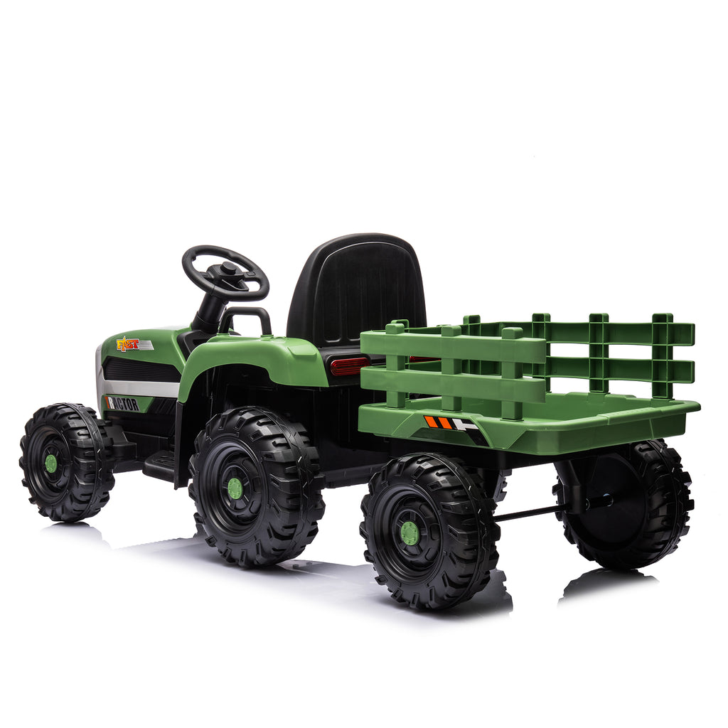 Ride On Tractor with Trailer - 24V Battery Powered Electric Toy
