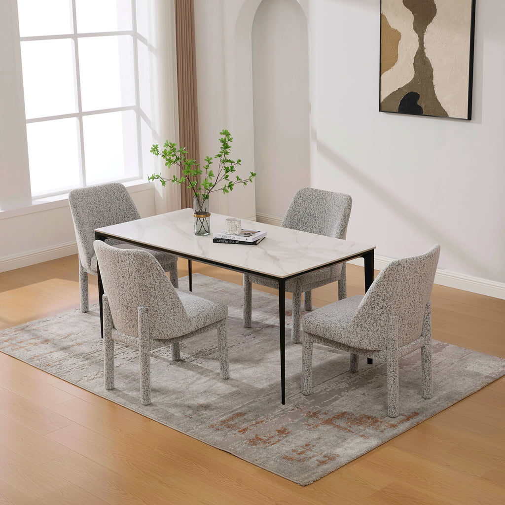 21.46" Wide Modern Minimalist Dining Chair Set of 4