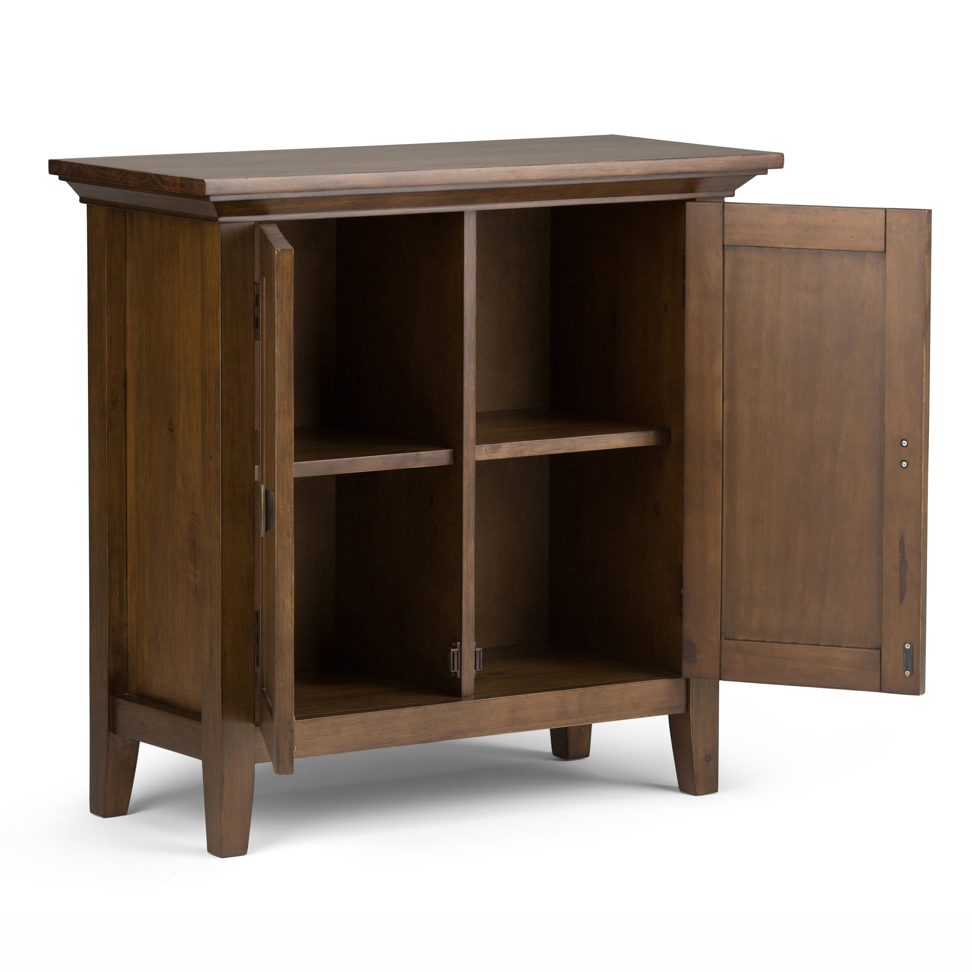 Redmond 32 Inch Wide Solid Wood Low Storage Cabinet in Rustic