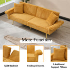 79 Inch Corduroy Sofa Bed