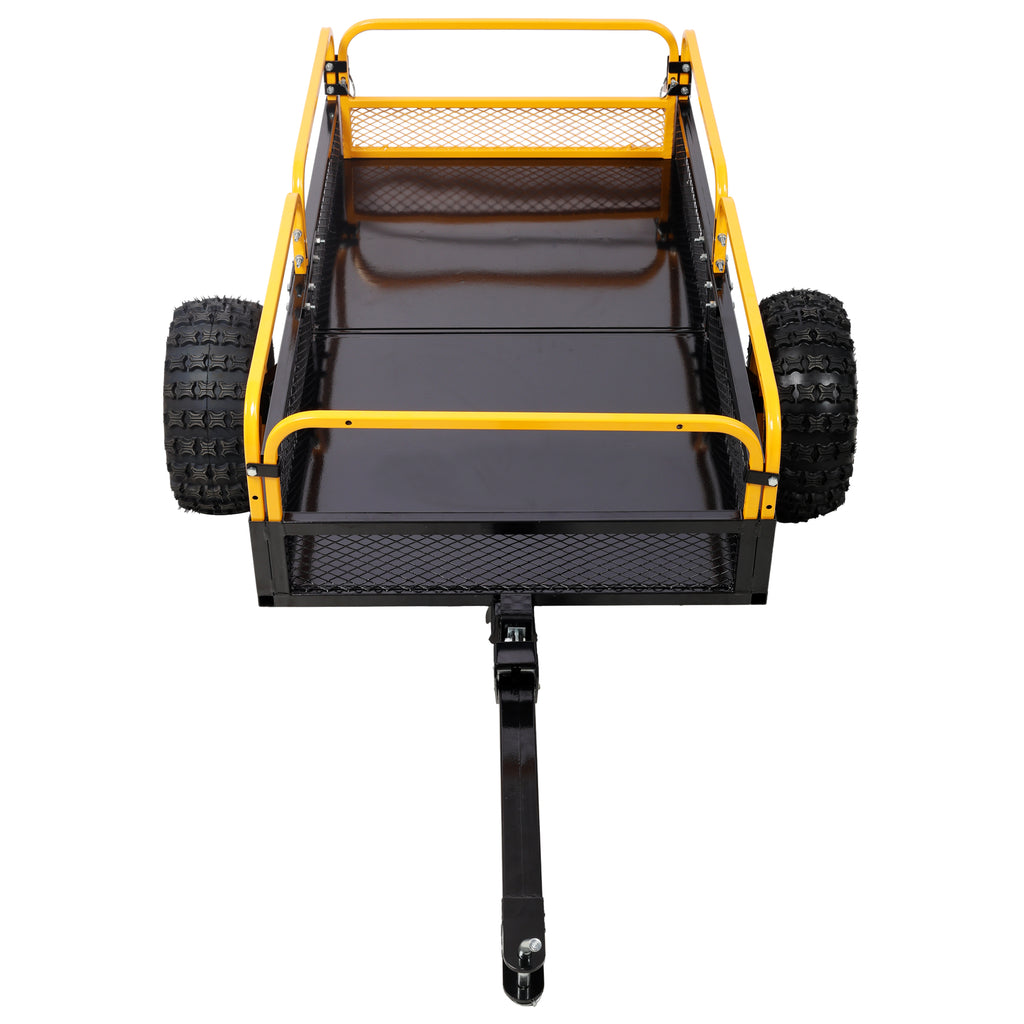 Heavy-Duty Tow-Behind Dump Cart 1000 lbs Load Capacity