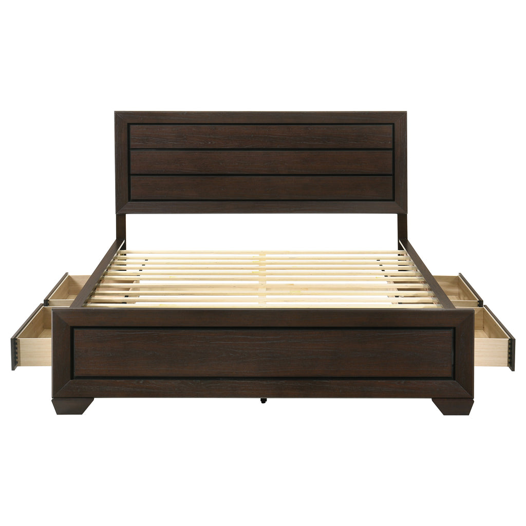 Holmgren Dark Cocoa Eastern King Storage Panel Bed
