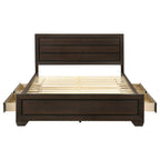Holmgren Dark Cocoa Eastern King Storage Panel Bed