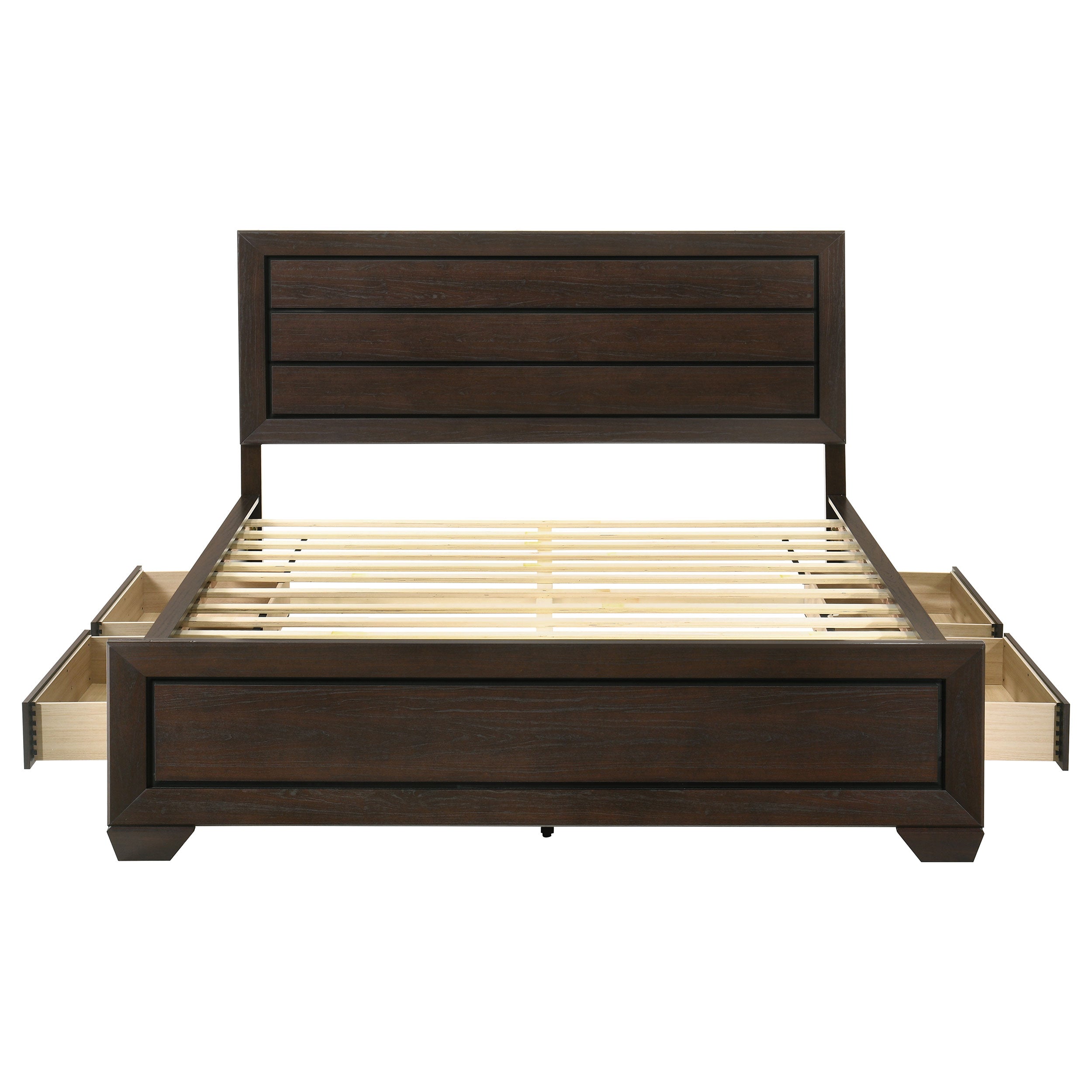 Holmgren Dark Cocoa Eastern King Storage Panel Bed