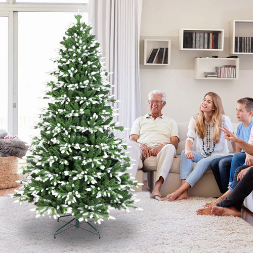 7FT Artificial Christmas Tree - White-Tipped Design