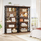 70.8" 6-Tier Industrial Bookcase