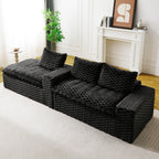 Black Turtle Velvet Versatile Sofa