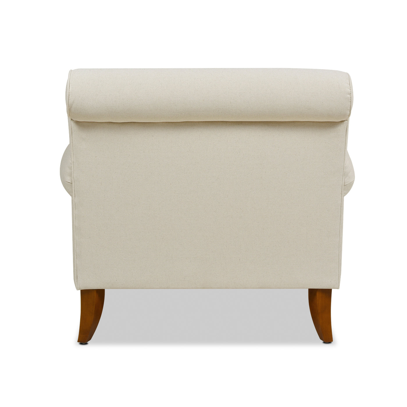Alana 38' Lawson Accent Arm Chair Metal Casters, Light Beige Linen