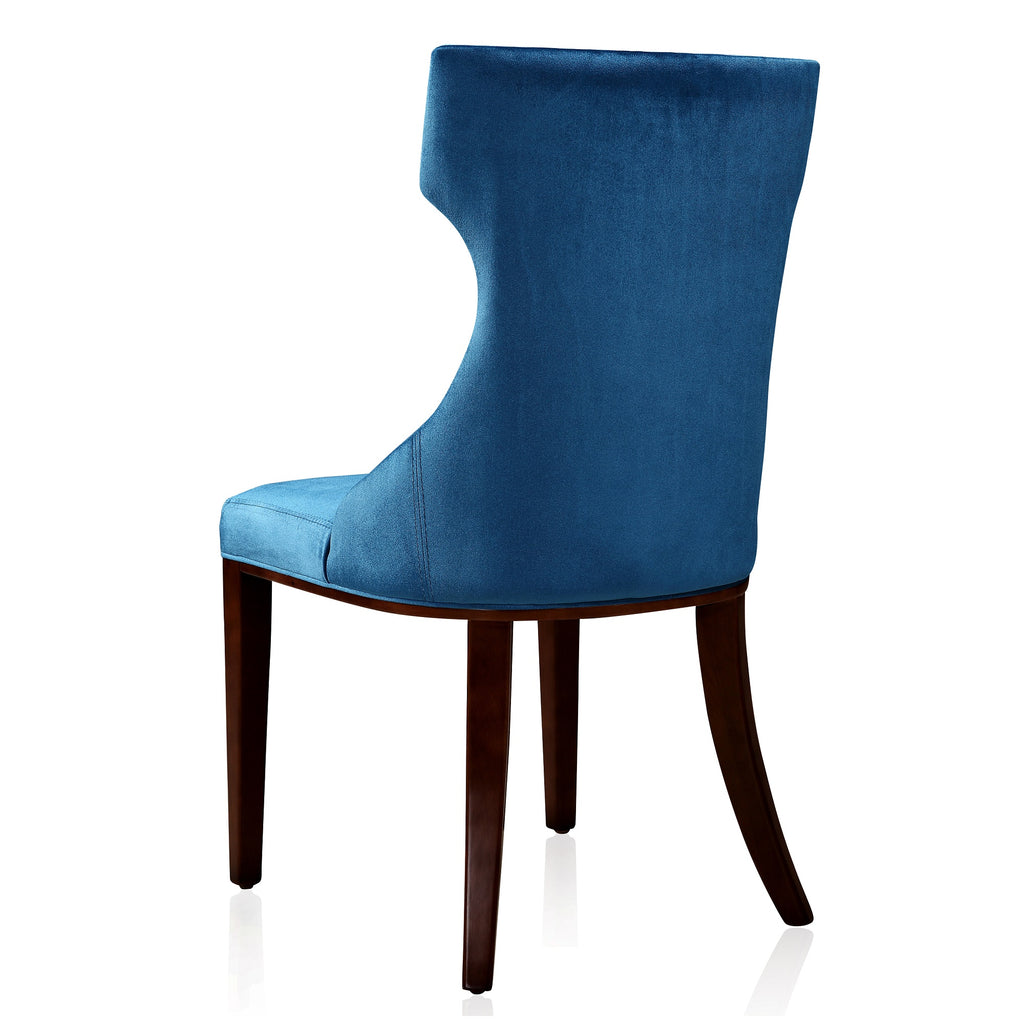 Reine Wood Upholstered Dining Chair in Cobalt