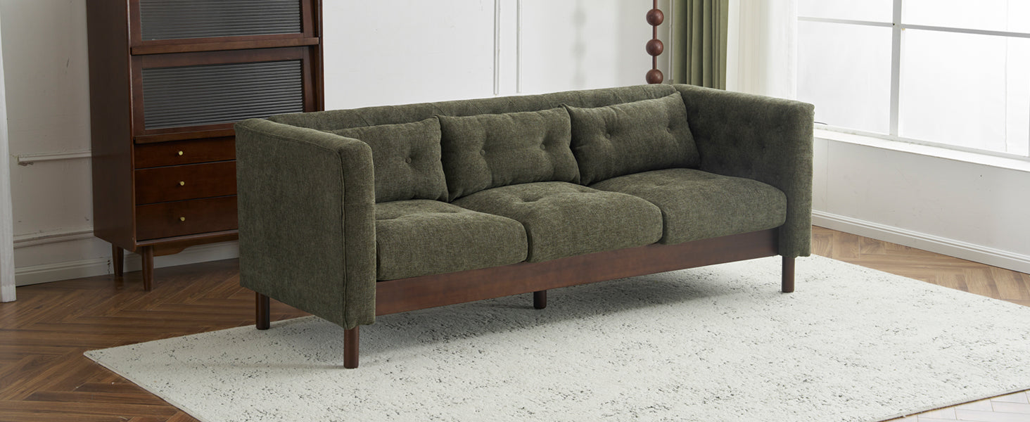 78" Upholstered Sofa - Modern 3-Seater Couch