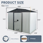 8ft x 4ft Outdoor Metal Storage Shed