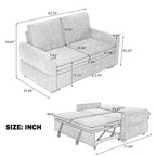 Convertible Sofa Bed 62.75" Sleeper Sofa Loveseat
