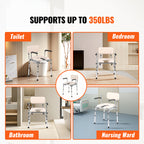 Commode Chair, Bedside Commode with Padded Seat